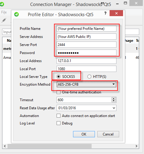 shadowsocks server ip