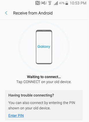 Smart switch for Galaxy S7 - Receive from Android