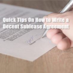 How to Write a Decent Sublease Agreement?